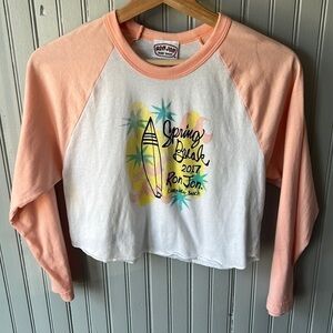 Ron Jon Surf Shop Youth Girls Crop Top Surf Shirt - Medium / Large